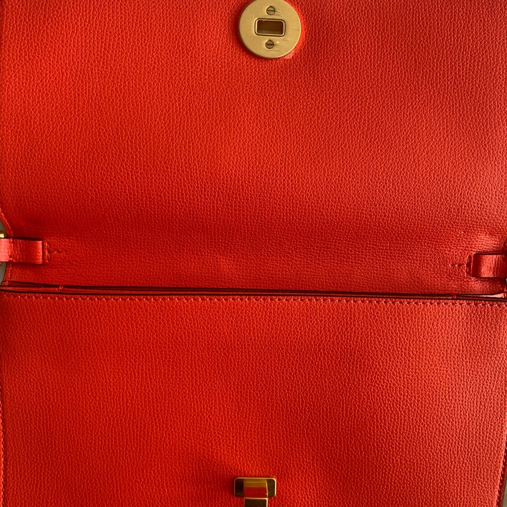Tory Burch Poppy Red “Vintage Like” Kira Clutch w/ Strap, NWT!!! - Picture 8 of 12